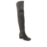 Overknee-Stiefel aus Veloursleder