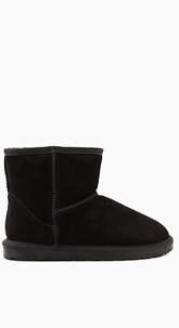 Winter-Boot aus Leder mit Faux Fur-Futter