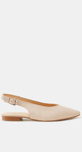Sling-Ballerina aus softem Veloursleder