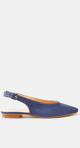 Sling-Ballerina aus softem Veloursleder