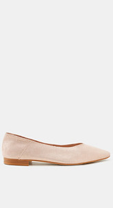 Spitzer Ballerina aus Leder mit Glitter-Finish