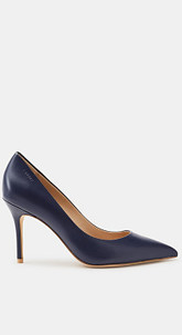 Spitze Pumps mit Pfennigsabsatz, aus Ziegenleder