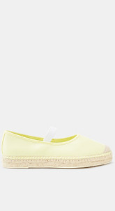 Espadrilles-Slipper in glatter Leder-Optik