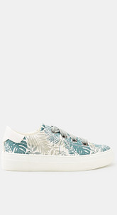 Plateau-Sohle mit Tropical-Print