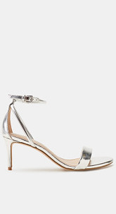 Metallic-Sandalette in Leder-Optik