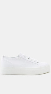 Plateausneaker aus Baumwollcanvas