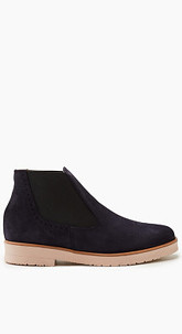 Chelseaboot aus softem Veloursleder