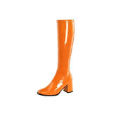 FUNTASMA® Kostümstiefel Gogo Klassische Stiefel orange Damen