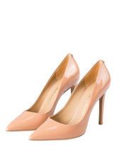 Salvatore Ferragamo Lack-Pumps beige