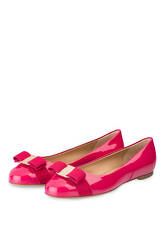 Salvatore Ferragamo Lack-Ballerinas Varina rosa