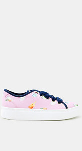 Satin-Sneaker mit Sommer-Print