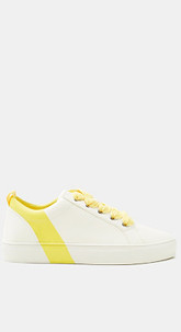 Sneaker mit Farbakzent, in Leder-Optik