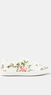 Canvas-Sneaker mit floralem Print