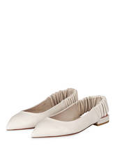 Santoni Sling-Ballerinas weiss