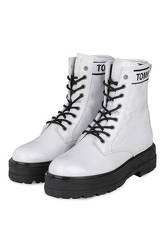 Tommy Jeans Lack-Schnürboots weiss