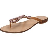 Get It  Sandalen sandalen braun leder pink strass AE65