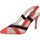 Guido Sgariglia  Sandalen sandalen rot textil beige wildleder BZ315