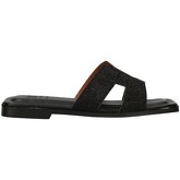 Sara Vip  Zehensandalen 723-SAR Ciabatta Damen SCHWARZER GLITTER