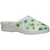 Babol's  Clogs 1011 Ciabatta Damen WEISSE GRÜNE BLUME