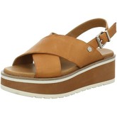 Carmela  Sandalen Sandaletten Braune Sandalette mit Plateau 67275 CAMEL