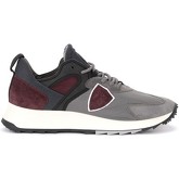 Philippe Model  Sneaker Sneaker Royale in tessuto grigio e camoscio bordeaux