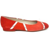 Gennia  Ballerinas CURBA Veloursleder Rot Orange Silber