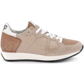 Philippe Model  Sneaker Sneaker Monaco Vintage in Textil und Veloursleder Nude-Rosa