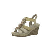 MARCO TOZZI Sandalen/Sandaletten Keilsandaletten beige Damen