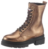 TOMMY HILFIGER Plateaustiefelette RUGGED CLASSIC METALLIC BOOTIE