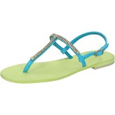 Eddy Daniele  Sandalen sandalen hellblau wildleder grün swarovski ax849