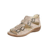WALDLÄUFER Sandale Für Einlagen geeignet,Wechselfußbett Reißverschluss,Klettverschluss Klassische Sandalen taupe Damen