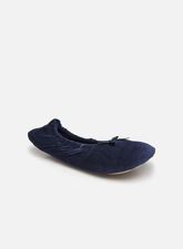 Sarenza Wear - Chaussons Ballerines Velours Femme - Hausschuhe, blau