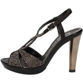 Phil Gatiér  Sandalen sandalen schwarz satin strass AC791