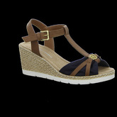 Firence  Sandalen Sandaletten 8020701,camel-navy 8020701 02280