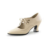 FUNTASMA® Kostümschuhe Viktorianisch Victorian Schnürpumps creme Damen