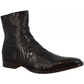 Leonardo Shoes  Herrenstiefel 701 PITONE NERO LUX