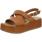 Carmela  Sandalen Sandaletten Braune Sandalette mit Plateau 67116 CAMEL