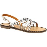 Leonardo Shoes  Sandalen CAPRI ARGENTO/BEIGE