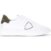 Philippe Model  Sneaker Sneaker Temple in weißem Leder und Camouflage Muster