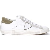 Philippe Model  Sneaker Sneaker Paris X in Leder Weiß mit Spoiler Militärgrün