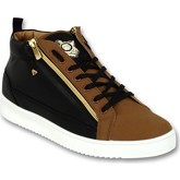 Cash Money  Turnschuhe Sneaker Bee Camel Black Gold Hoch