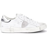 Philippe Model  Sneaker Sneaker Paris X in pelle bianca con spoiler argento