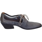 Moma  Pumps elegante blau leder grau textil BT614