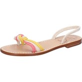 Eddy Daniele  Sandalen sandalen weiß corda pink gelb av411
