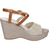 Lumberjack  Espadrilles sandalen braun leder beige wildleder BT724