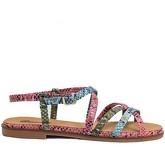 Gennia  Sandalen FARA Leder mit Schlangenprägung 