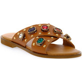 Priv Lab  Pantoffeln MOSAIC CUOIO STRASS