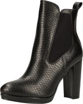 Buffalo High-Heel-Stiefelette Lederimitat/Textil