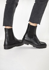 INUOVO Stiefelette Leder/Textil