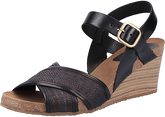 Kickers Keilsandalette Leder/Textil